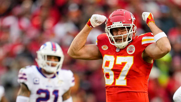 Kansas City Chiefs tight end Travis Kelce vs. the Buffalo Bills.